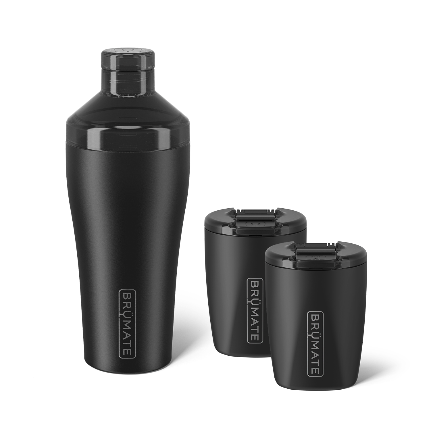 Cocktail Shaker + Rocks Bundle Matte Black | 22/12oz