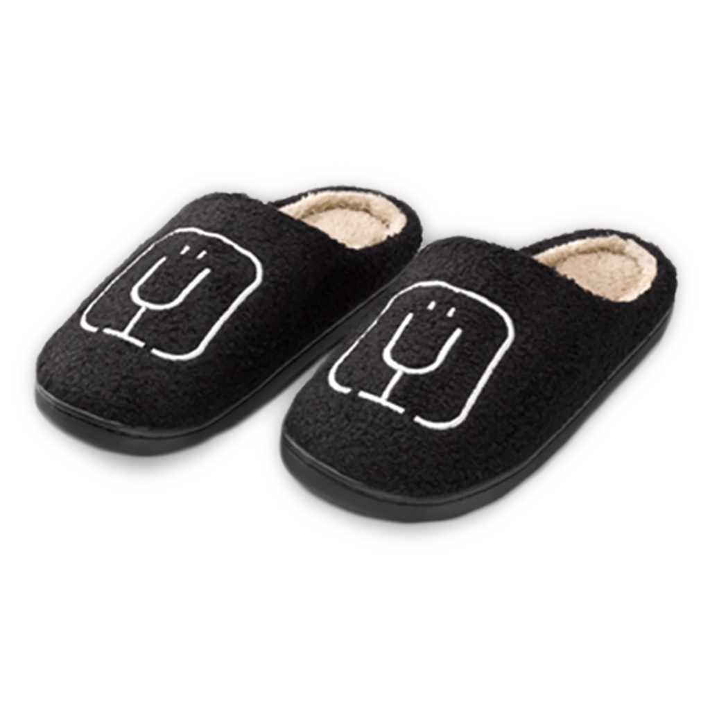 BrüMate Fuzzy Slippers Black