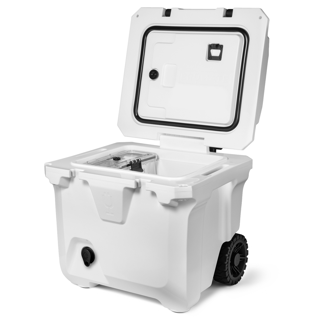 BrüTank 35-Quart Rolling Cooler Ice White