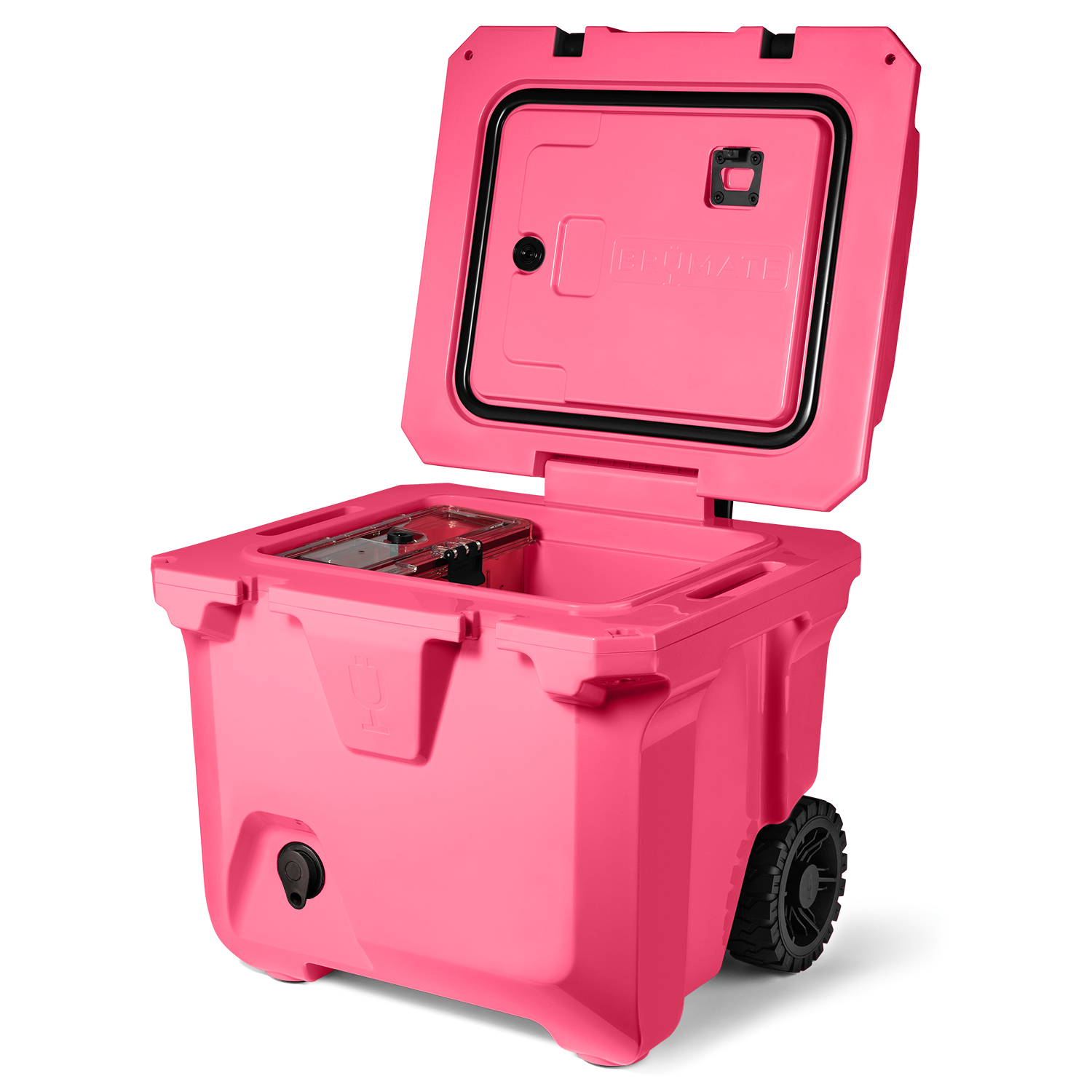 BrüTank 35-Quart Rolling Cooler Neon Pink