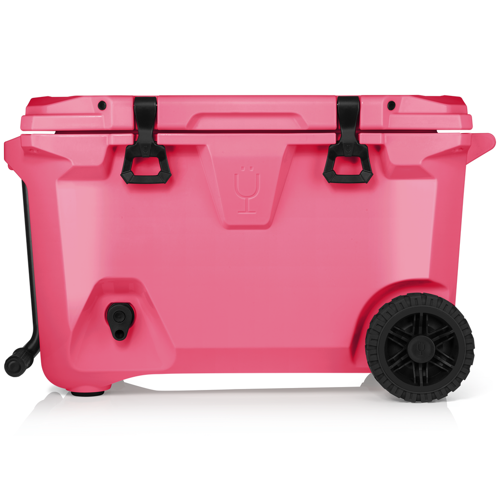 BrüTank 55-Quart Rolling Cooler Neon Pink