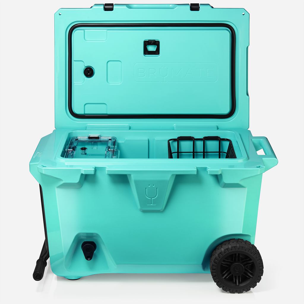 BrüTank 55-Quart Rolling Cooler Aqua