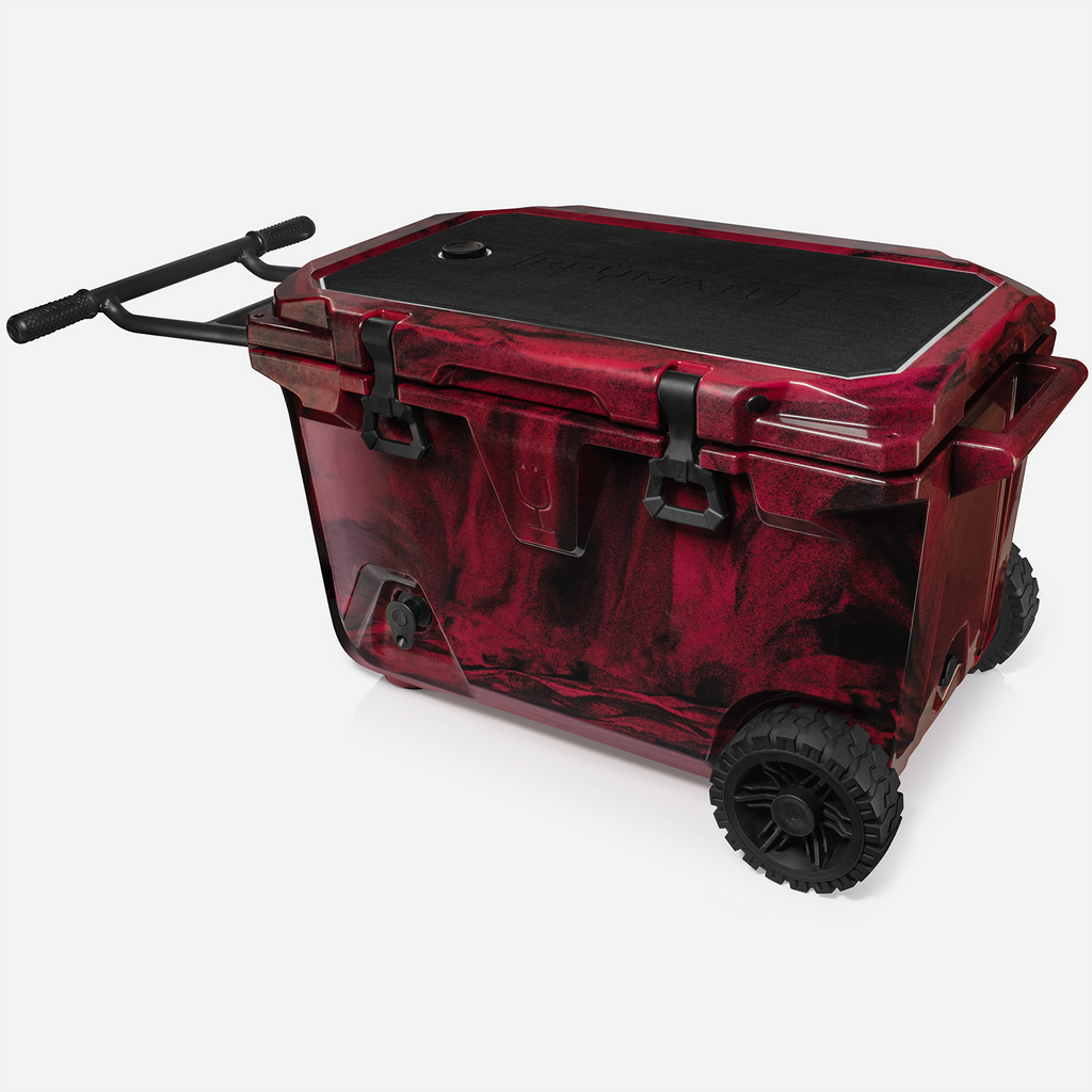 BrüTank 55-Quart Rolling Cooler Red &amp; Black Swirl