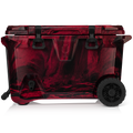BrüTank 55-Quart Rolling Cooler Red &amp; Black Swirl