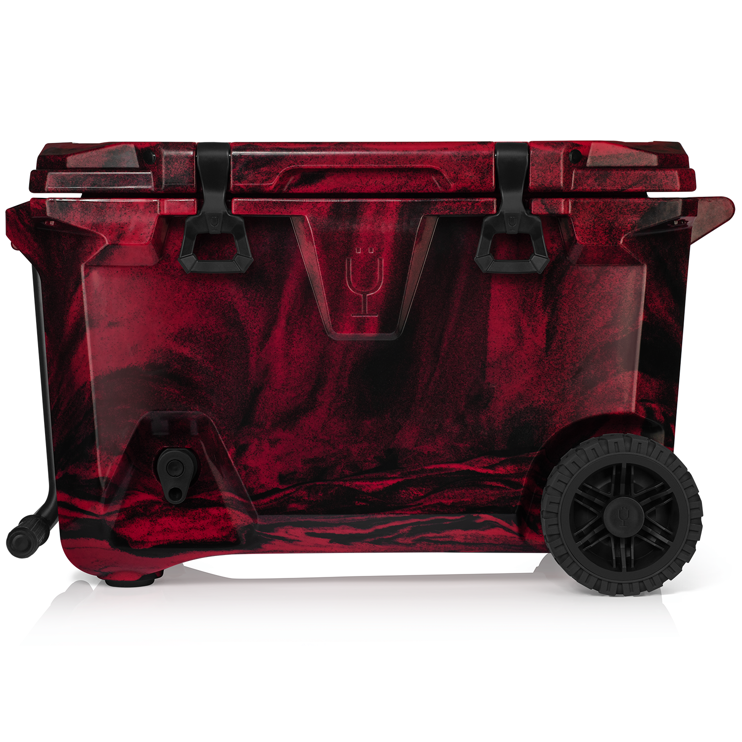 BrüTank 55-Quart Rolling Cooler Red &amp; Black Swirl