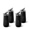 Four-Piece Champagne Flute Set Matte Black | 12oz
