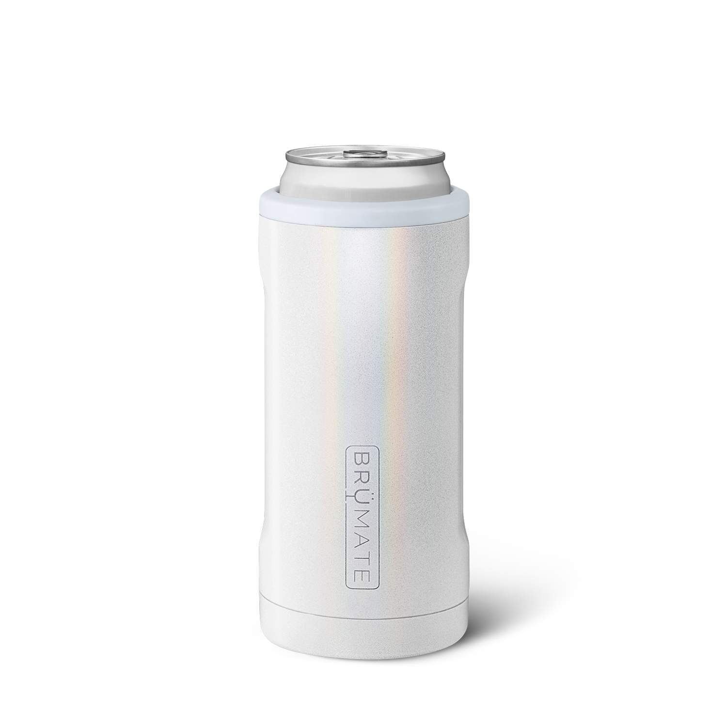 Hopsulator Slim Glitter White | 12oz Slim Cans