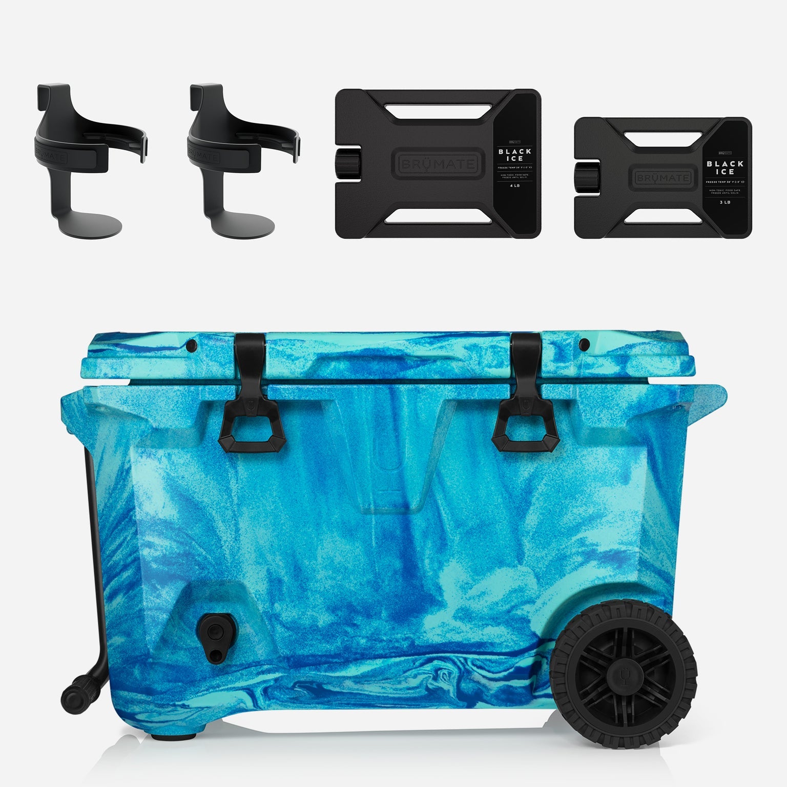 BrüTank Double Drink Holder Bundle Ocean Swirl